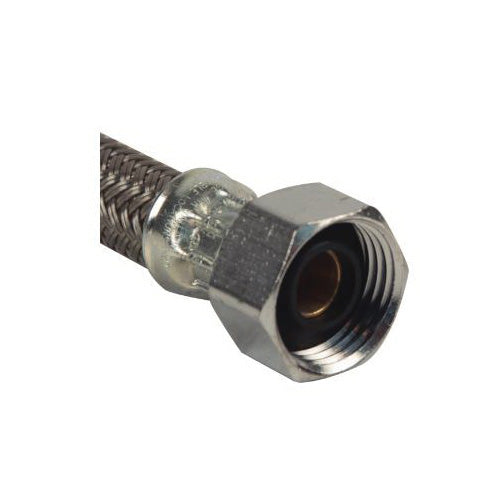 B8-A - 1/2" F Lead Free Braided Water Faucet Connector