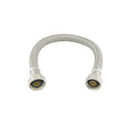 B8-A - 1/2" F Lead Free Braided Water Faucet Connector