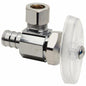 BrassCraft® BRPX19X C Multi-Turn Angle Stop, 1/2 x 3/8 in Nominal, PEX x Compression, 125 psi, Brass Body, Polished Chrome, Domestic