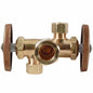 CR1901DVX - 1/2X3/8X3/8 Rb 2 Hdl A Stop - Brass