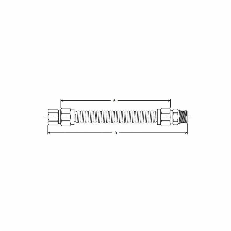 Cssb - 3/4" Gas Connector - Stainless Steel - MNPT