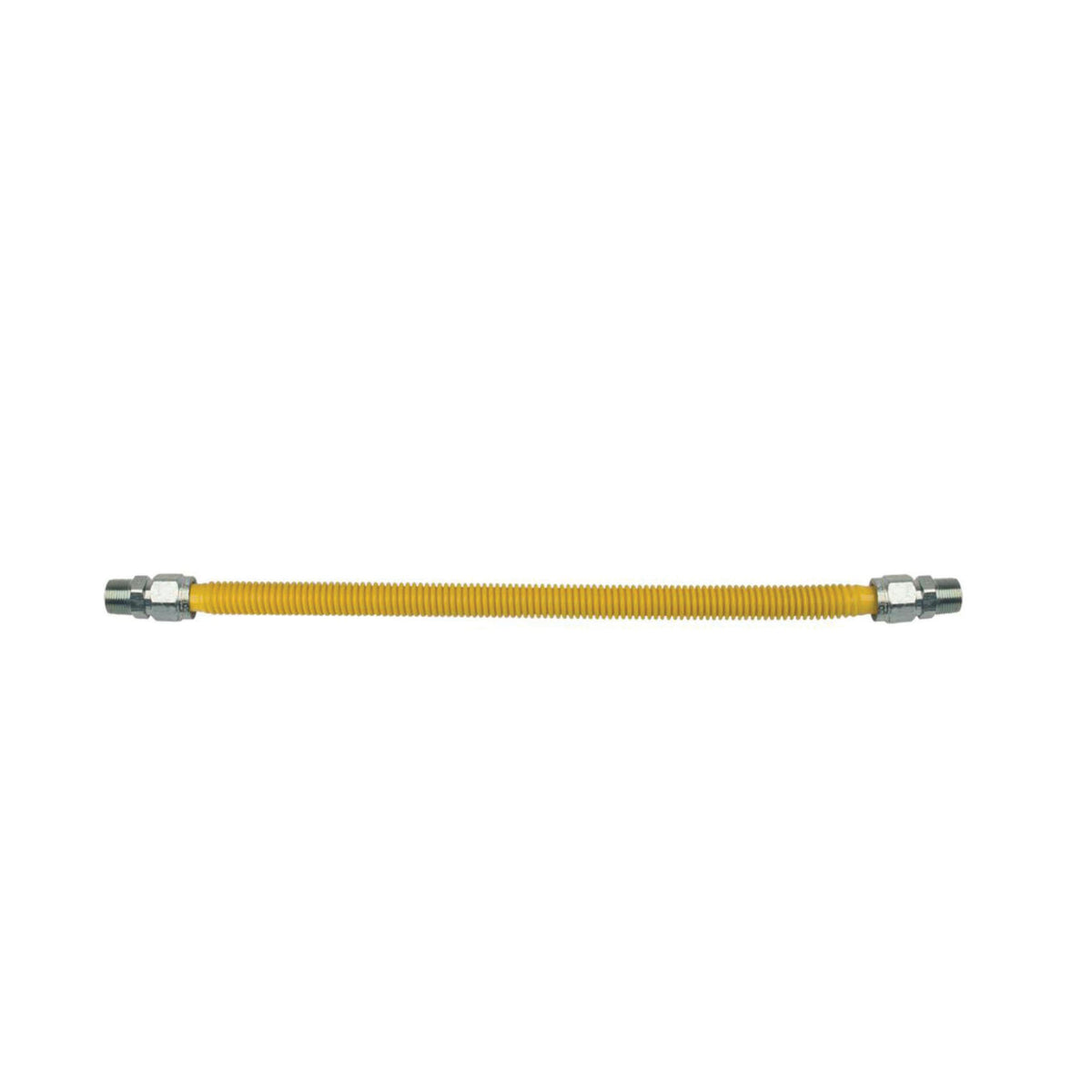 BrassCraft® ProCoat® CSSB11-24 Gas Connector, 3/4 in Nominal, MNPT End Style, 24 in L, Stainless Steel, Domestic