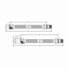Cssd - 3/8" Gas Connector - 304L Stainless Steel - MNPT