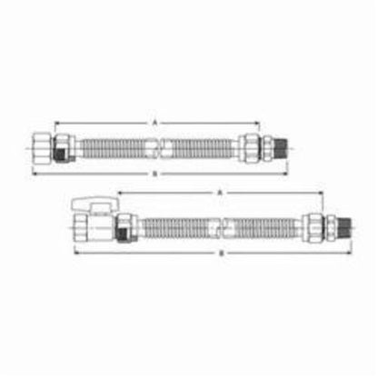 Cssd - 1/2" Gas Connector with Ball Valve - CSSD4K-18