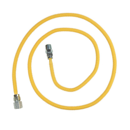 CSSL54 - 1/2" Gas Connector - Stainless Steel - MNPT x FNPT