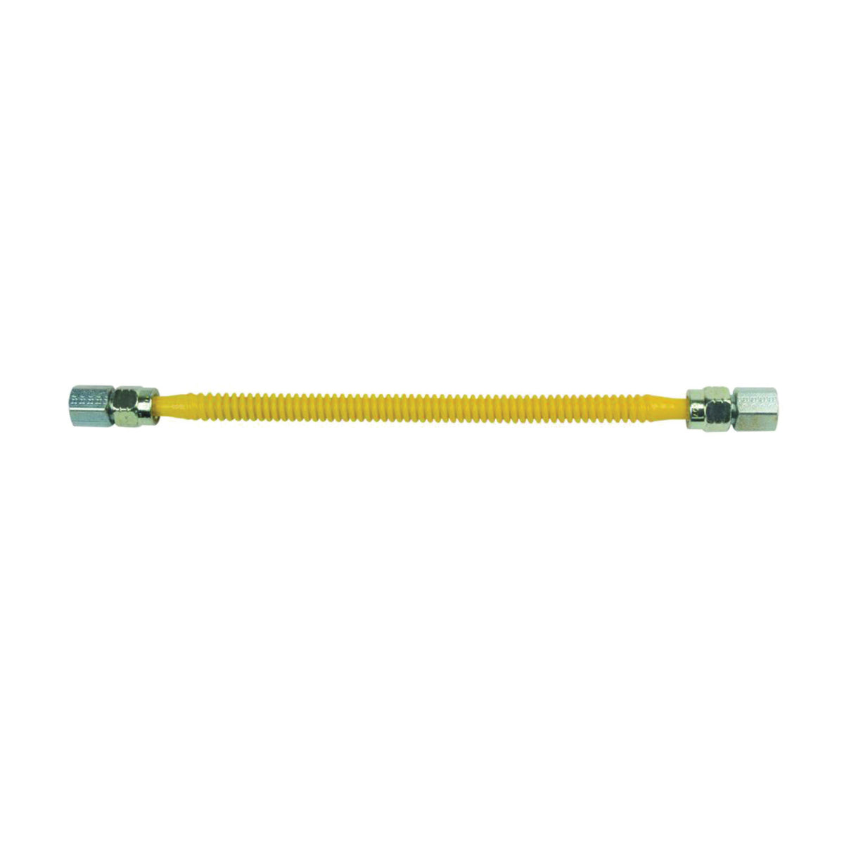 BrassCraft® ProCoat® CSSL88-12 Gas Connector, 3/8 in, FNPT, 12 in L, Stainless Steel, Domestic