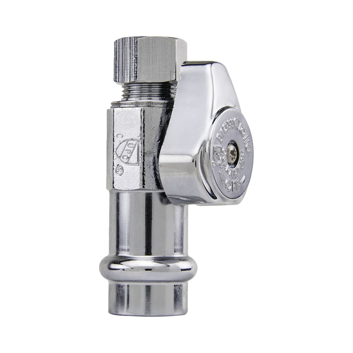 1/2" Straight Valve - Brass - Compression
