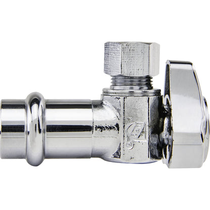 G2 - 1/2" Angle Stop Valve - 90° - Chrome Plated Brass