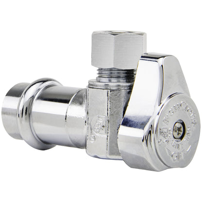 G2 - 1/2" Angle Stop Valve - 90° - Chrome Plated Brass