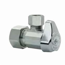 BrassCraft® G2CR19 C G2™ 1/4 Turn Angle Stop, 1/2 x 3/8 in Nominal, Compression, 125 psi, Brass Body, Polished Chrome, Domestic