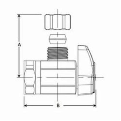 G2 - 1/2 x 3/8" C 1/4 Turn Angle Stop - FNPT x Compression