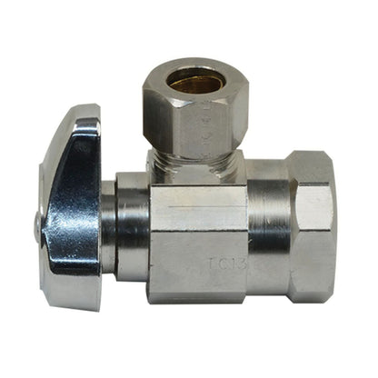 G2 - 1/2 x 3/8" C 1/4 Turn Angle Stop - FNPT x Compression