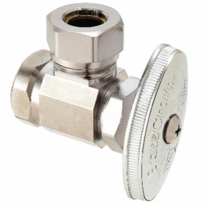 O3301 - 1/2 x 7/16 or 1/2" C Multi-Turn Angle Stop - Brass