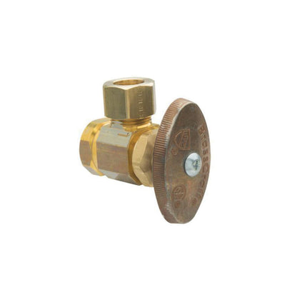 1/2" Multi-Turn Water Supply Stop - Brass - Brass Body