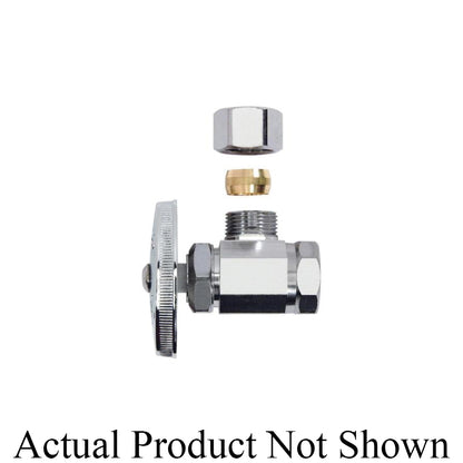 1/2" Multi-Turn Water Supply Stop - Brass - Brass Body
