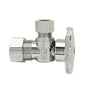 PlumbShop® RELIABLE VALUE™ PLB100X B Angle Style Quarter-Turn Supply Ball Stop, 1/2 x 3/8 in Nominal, Compression, 125 psi, Brass Body, Polished Chrome