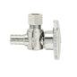 PlumbShop® RELIABLE VALUE™ PLB104X P Angle Style Quarter-Turn Supply Ball Stop, 1/2 x 3/8 in Nominal, PEX x Compression, 125 psi, Brass Body, Polished Chrome