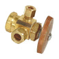 BrassCraft® R1700RX R1 Dual Outlet Water Supply Stop, 3/8 x 3/8 x 1/4 in Nominal, FNPT x Compression x Compression End Style, 125 psi Pressure, Brass Body, Rough Brass, Domestic
