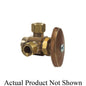 BrassCraft® R1901LRX R1 Multi-Turn Dual Outlet Stop, 1/2 x 3/8 x 3/8 in Nominal, Sweat x Compression x Compression, 125 psi, Brass Body, Rough Brass, Domestic