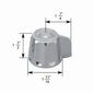Hot and Cold Centerset Faucet Handle - Zinc
