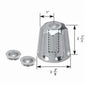 Long/Shallow Broach Faucet Handle - Zinc