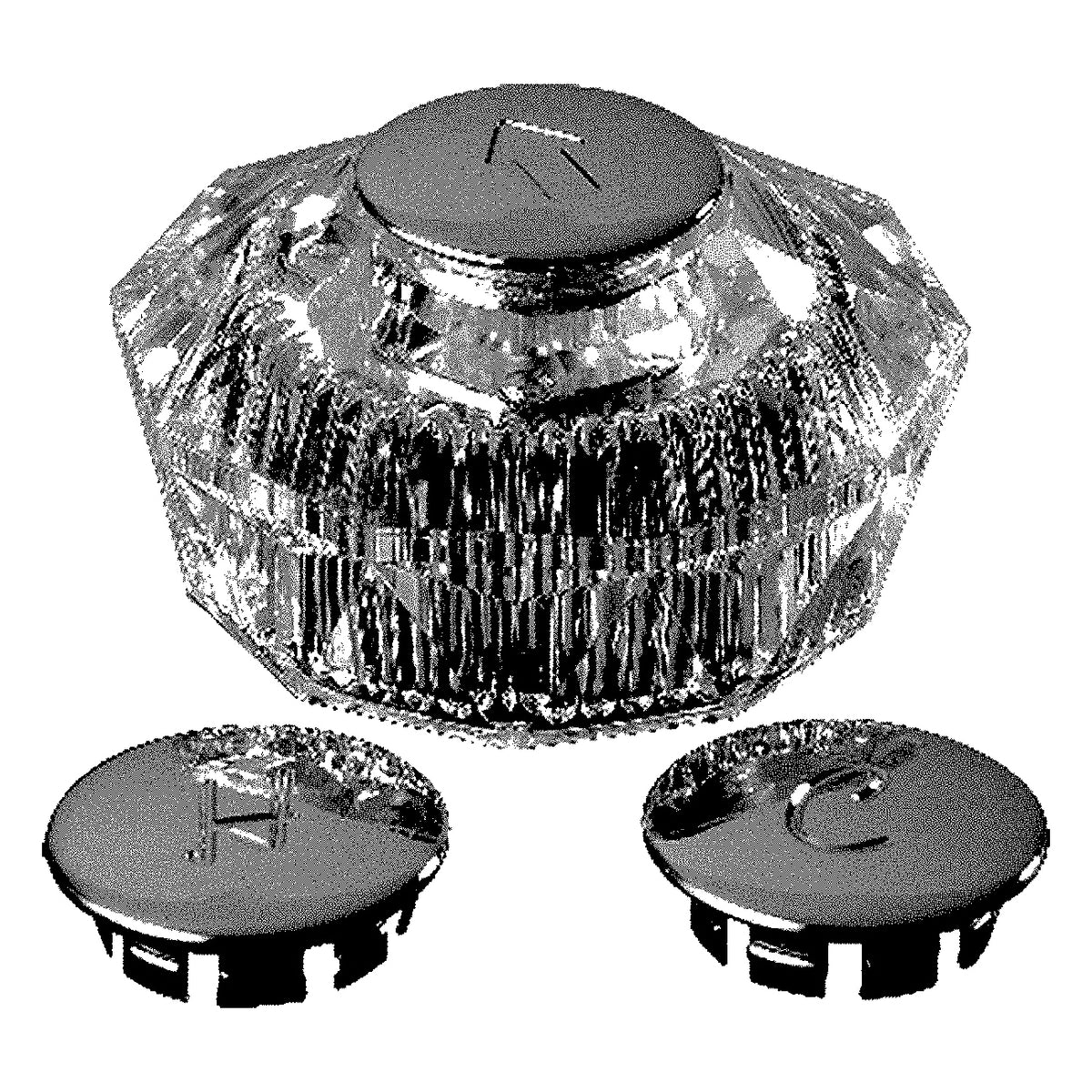 Faucet Handle - Acrylic - Clear/Polished Chrome