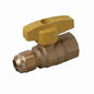 BrassCraft® TBV10-12 Ball Valve, 5/8 x 3/4 in Nominal, Flare x FNPT End Style, Forged Brass Body, FKM Softgoods, Import