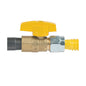 5/8 x 1/2" Gas Ball Valve - Brass - Flare x FNPT