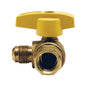 BrassCraft® TBVA6-8 1/4 Turn Angle Gas Ball Valve, 1/2 x 3/8 in Nominal, FNPT x OD Flare End Style, Forged Brass Body, Import