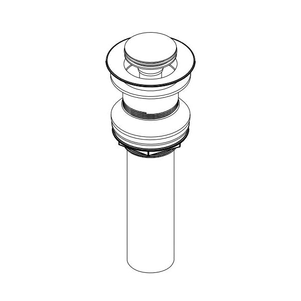 Model 3301 - 1-1/4" Push Pop-Up Style Bathroom Drain