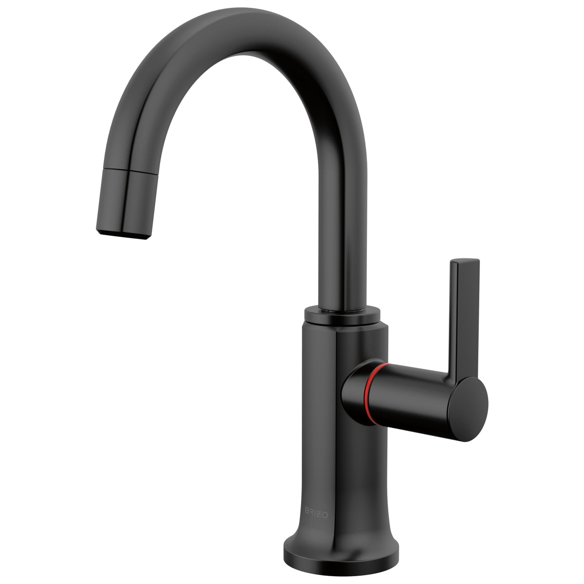 Brizo® 61306LF-H-BL Kintsu® Integrated Hot Faucet with Arc Spout, 1 gpm Flow Rate, 360 deg Swing Spout, Matte Black, 1 Handles