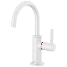 Brizo® 61320LF-H-MW Solna® Integrated Hot Faucet with Arc Spout, 1 gpm Flow Rate, 360 deg Swing Spout, Matte White, 1 Handles