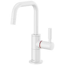 Brizo® 61365LF-H-MW Solna® Integrated Hot Faucet with Square Spout, 1 gpm Flow Rate, 360 deg Swing Spout, Matte White, 1 Handles