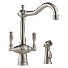 Brizo® 62136LF-SS Kitchen Faucet With Spray, 1.8 gpm, Swivel Spout, Stainless Steel, 2 Handles, Side Spray(Y/N): Yes
