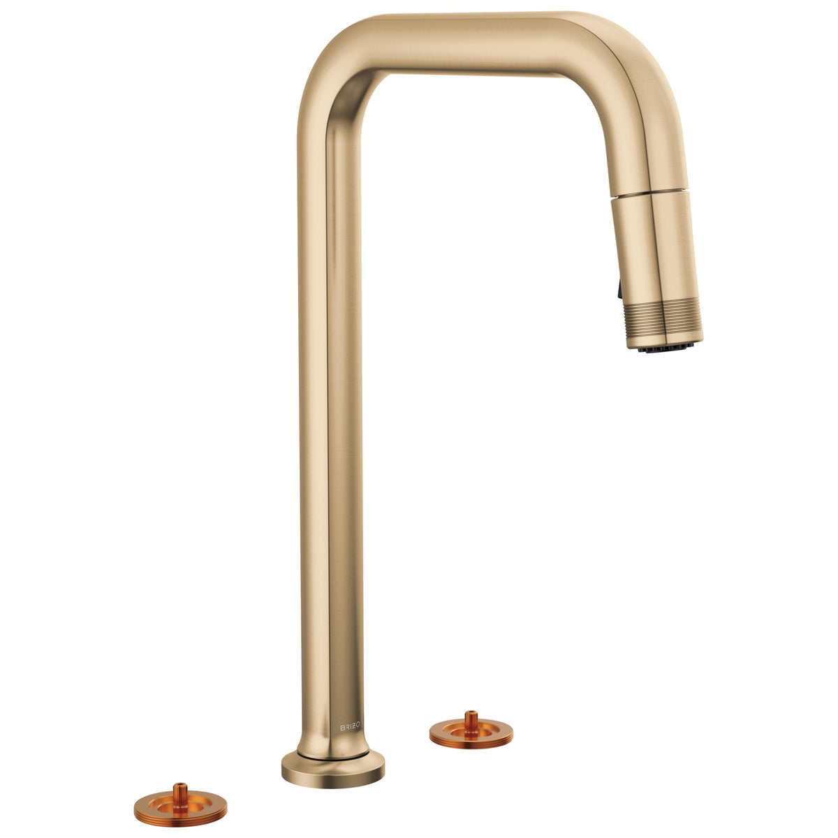 Brizo® 62507LF-GLLHP-L Kintsu® Single Handle Faucet with Square Spout, 1.8 gpm Flow Rate, Luxe Gold, 3 Faucet Holes