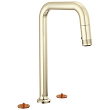 Brizo® 62507LF-PNLHP-L Kintsu Widespread Pull-Down Kitchen Faucet, 1.8 gpm Flow Rate, Lumicoat Polished Nickel, 2 Handles, 3 Faucet Holes