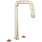 Brizo® 62507LF-PNLHP-L Kintsu Widespread Pull-Down Kitchen Faucet, 1.8 gpm Flow Rate, Lumicoat Polished Nickel, 2 Handles, 3 Faucet Holes