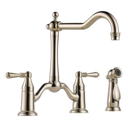 Tresa Widespread Bridge Kitchen Faucet With Spray, 1.8 gpm