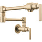 Brizo® 62806LF-GL-L Kintsu® Pot Filler, 4 gpm Flow Rate, Dual Jointed Swivel Spout, Luxe Gold, 2 Handles, Import