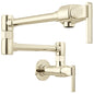 Brizo® 62822LF-PN Frank Lloyd Wright® Pot Filler, 4 gpm Flow Rate, Double Jointed Swing Spout, Polished Nickel, 1 Handles, Import