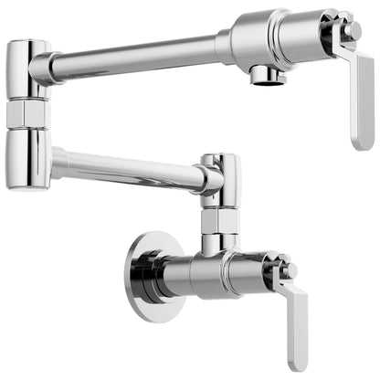 Brizo® 62844LF Litze® Pot Filler, Brizo® Litze® Pot Filler, Commercial/Residential, 4 gpm Flow Rate, Swing Spout, 2 Handles, Import