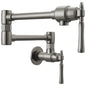 Brizo® 62858LF-SL The Tulham™ Kitchen Collection by Brizo® Pot Filler Kitchen Faucet, 4 gpm Flow Rate, Luxe Steel, 2 Handles, Import