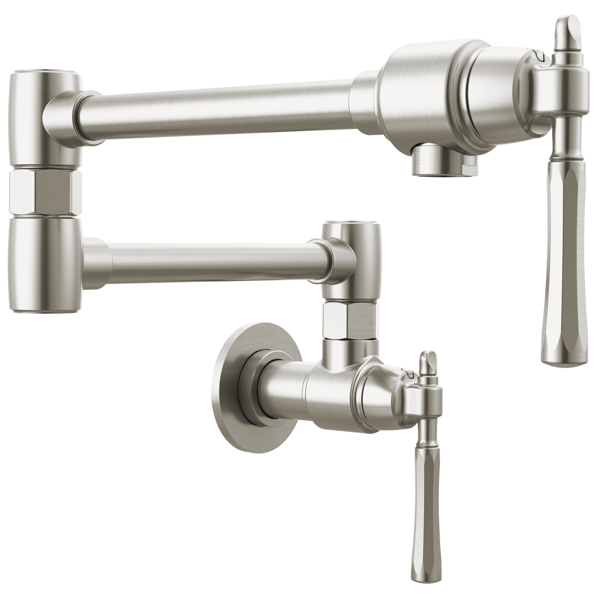 Brizo® 62858LF-SS The Tulham™ Kitchen Collection by Brizo® Pot Filler Kitchen Faucet, 4 gpm Flow Rate, Stainless, 2 Handles, Import