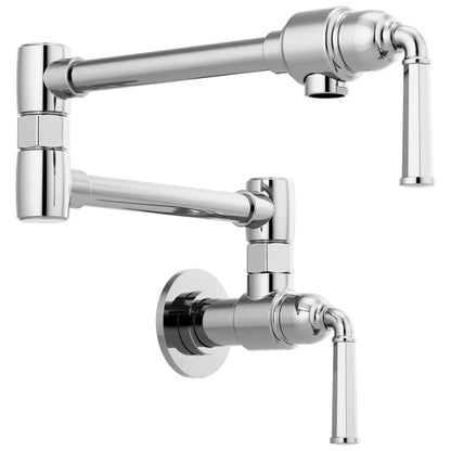 Brizo® Rook® Pot Filler, Commercial/Residential, 4 gpm Flow Rate, Swing Spout, 2 Handles, Import
