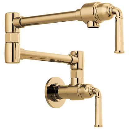 Brizo® Rook® Pot Filler, Commercial/Residential, 4 gpm Flow Rate, Swing Spout, 2 Handles, Import
