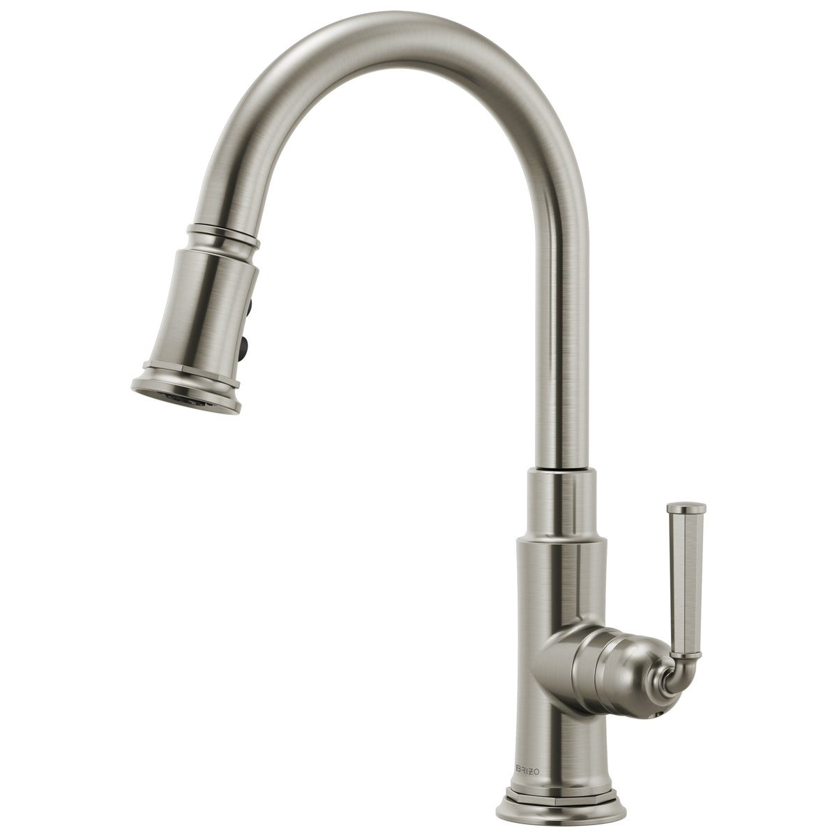 Brizo® 63074LF Rook™ Pull-Down Kitchen Faucet, Brizo® Rook™ Pull-Down Kitchen Faucet, 1.8 gpm Flow Rate, 1 Handles, 1 Faucet Holes, Function: Traditional, Domestic, Commercial