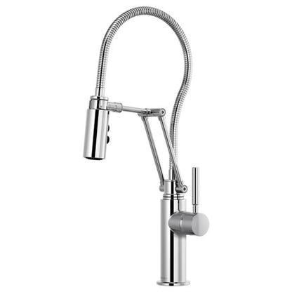 Brizo® 63121LF Solna® Articulating Kitchen Faucet With Finished Hose, Brizo® Solna® Articulating Kitchen Faucet With Finished Hose, 1.8 gpm Flow Rate, 1 Handle, 1 Faucet Hole, Function: Traditional, Domestic, Commercial