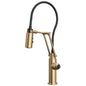 Brizo® 63221LF-GLLHP Odin® Dual-Jointed Kitchen Faucet, 1.8 gpm Flow Rate, Luxe Gold, 1 Handles, 1 Faucet Holes, Function: Kitchen