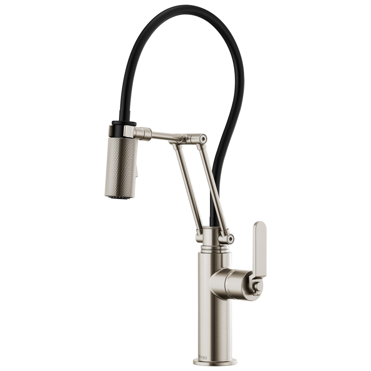 Brizo® 63244LF-SS Litze™ Articulating Kitchen Faucet, 1.8 gpm Flow Rate, Swivel Spout, Stainless Steel, 1 Handles