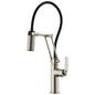 Brizo® 63244LF-SS Litze™ Articulating Kitchen Faucet, 1.8 gpm Flow Rate, Swivel Spout, Stainless Steel, 1 Handles